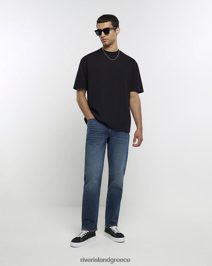 River Island ενδύματα μπλε άνδρες τζιν σε ίσια εφαρμογή B6N8X5615