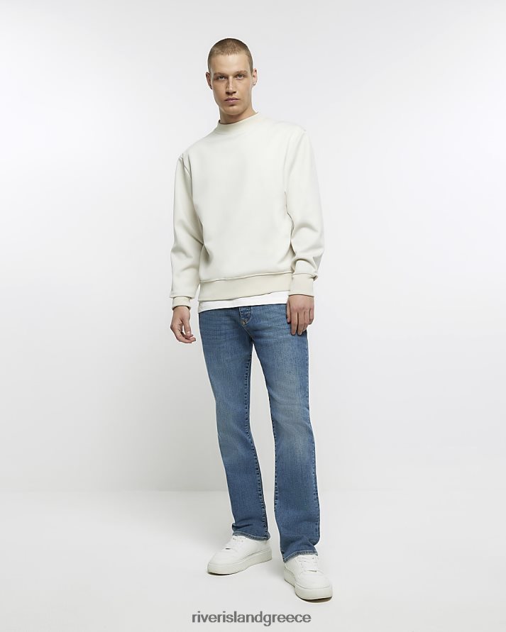 River Island ενδύματα πλυμένο μπλε άνδρες bootcut fit τζιν B6N8X3034