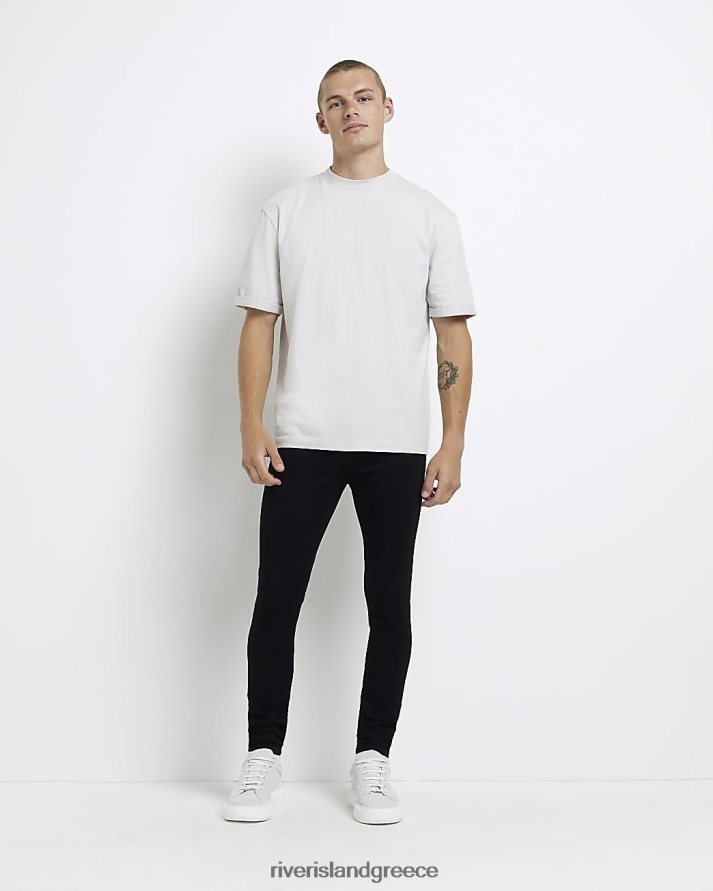 River Island ενδύματα μαύρος άνδρες σπρέι σε skinny fit τζιν B6N8X5406