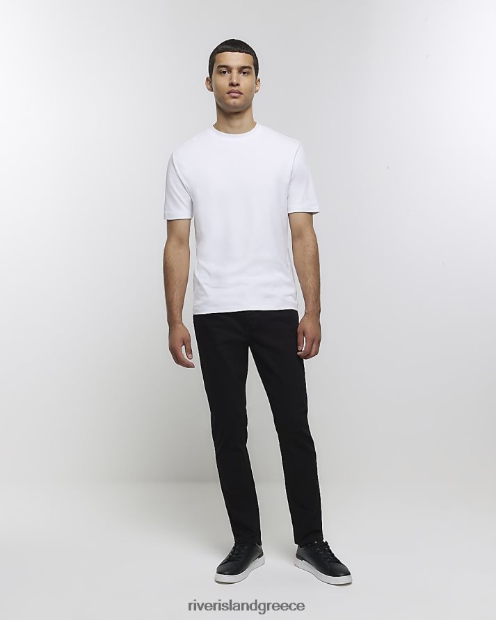 River Island ενδύματα μαύρος άνδρες slim fit τζιν B6N8X2321