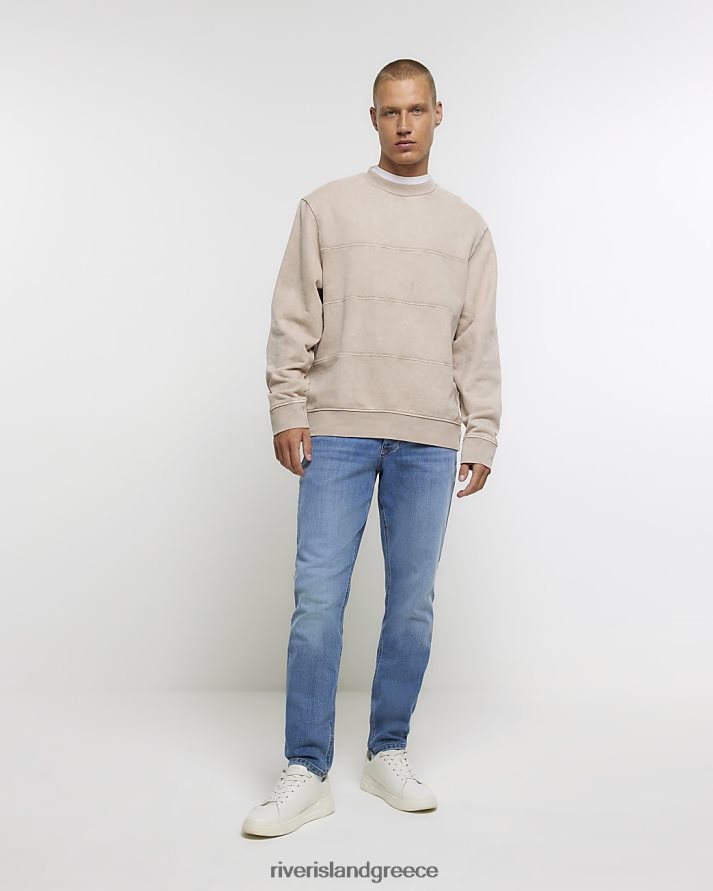 River Island ενδύματα μπλε άνδρες slim fit τζιν B6N8X2640
