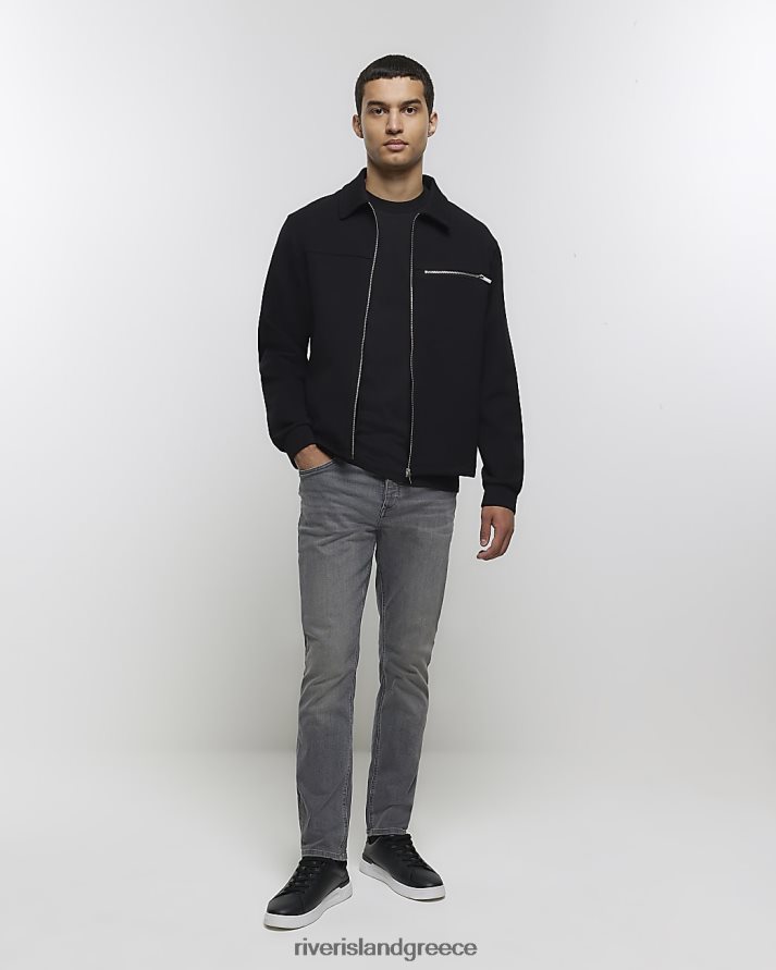 River Island ενδύματα γκρί άνδρες slim fit τζιν B6N8X2645