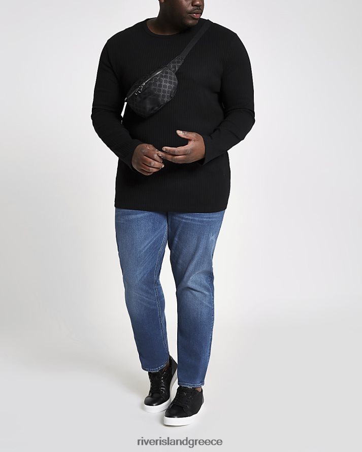 River Island ενδύματα μπλε άνδρες μεγάλο & ψηλό slim fit τζιν B6N8X3164